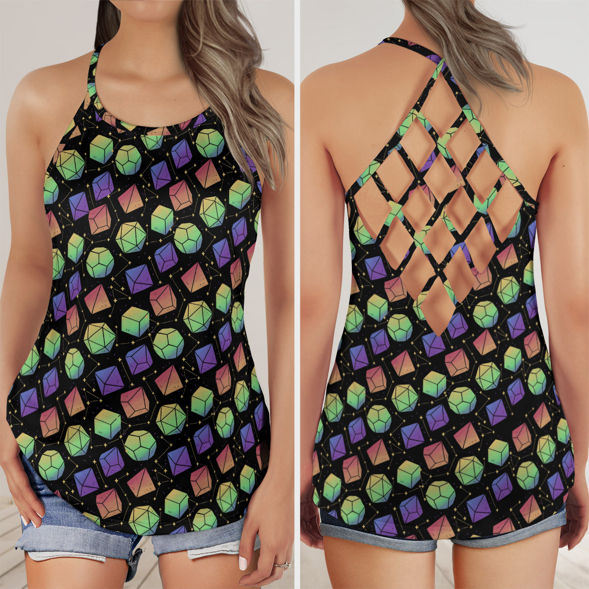 Criss Cross Tank Top - MHZXC389