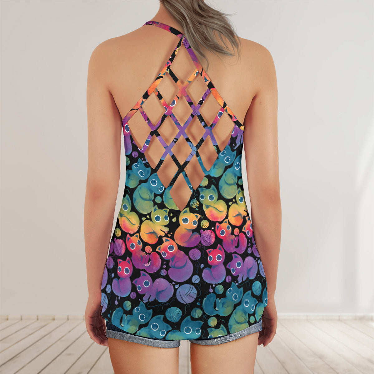 Criss Cross Tank Top - 4QQ325WF