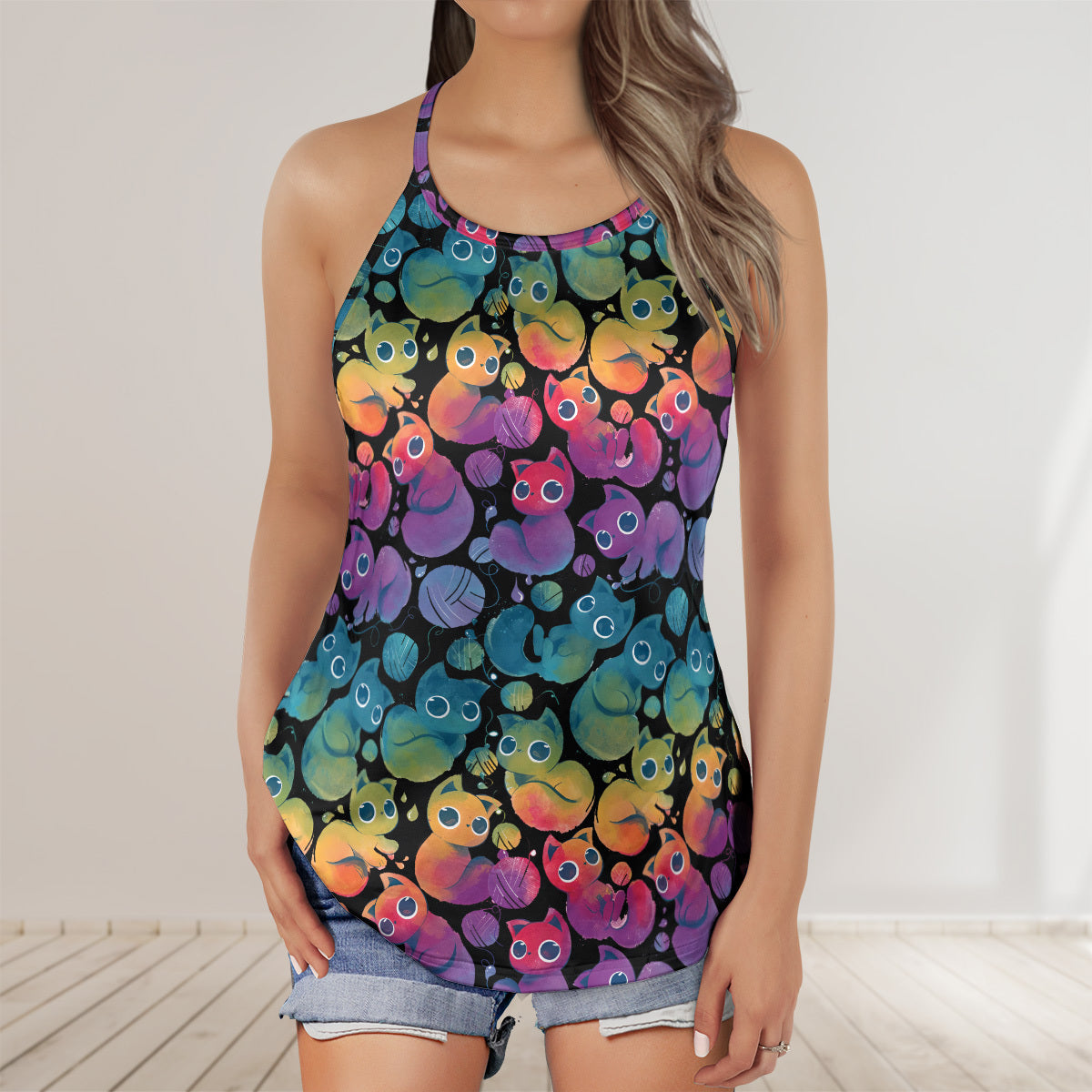 Criss Cross Tank Top - 4QQ325WF