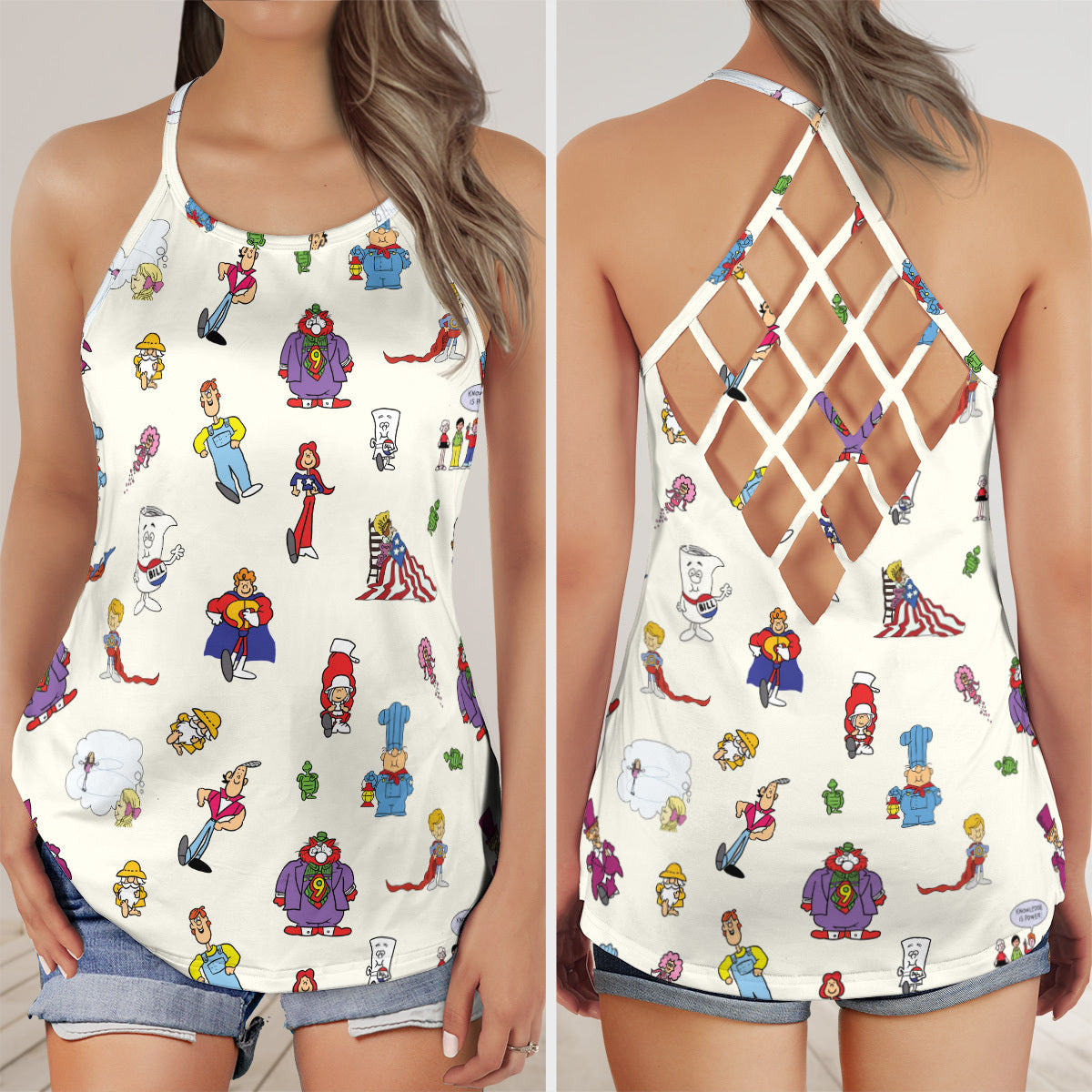 Criss Cross Tank Top - CBEJWUEH