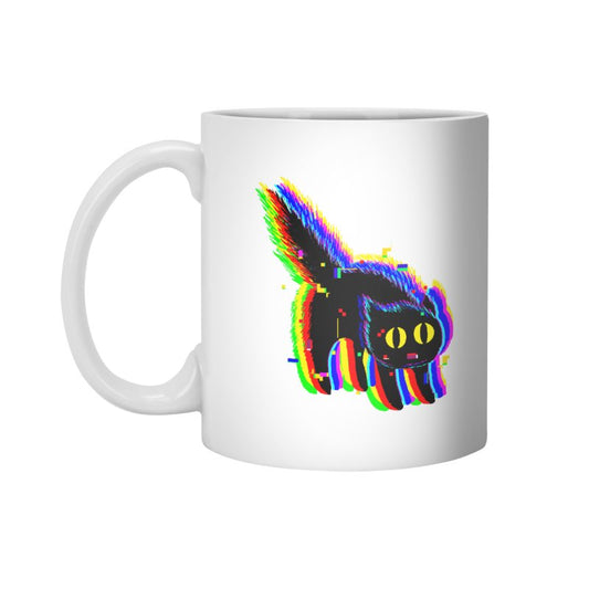 Technicat Glitch Cat Classic Ceramic Mug