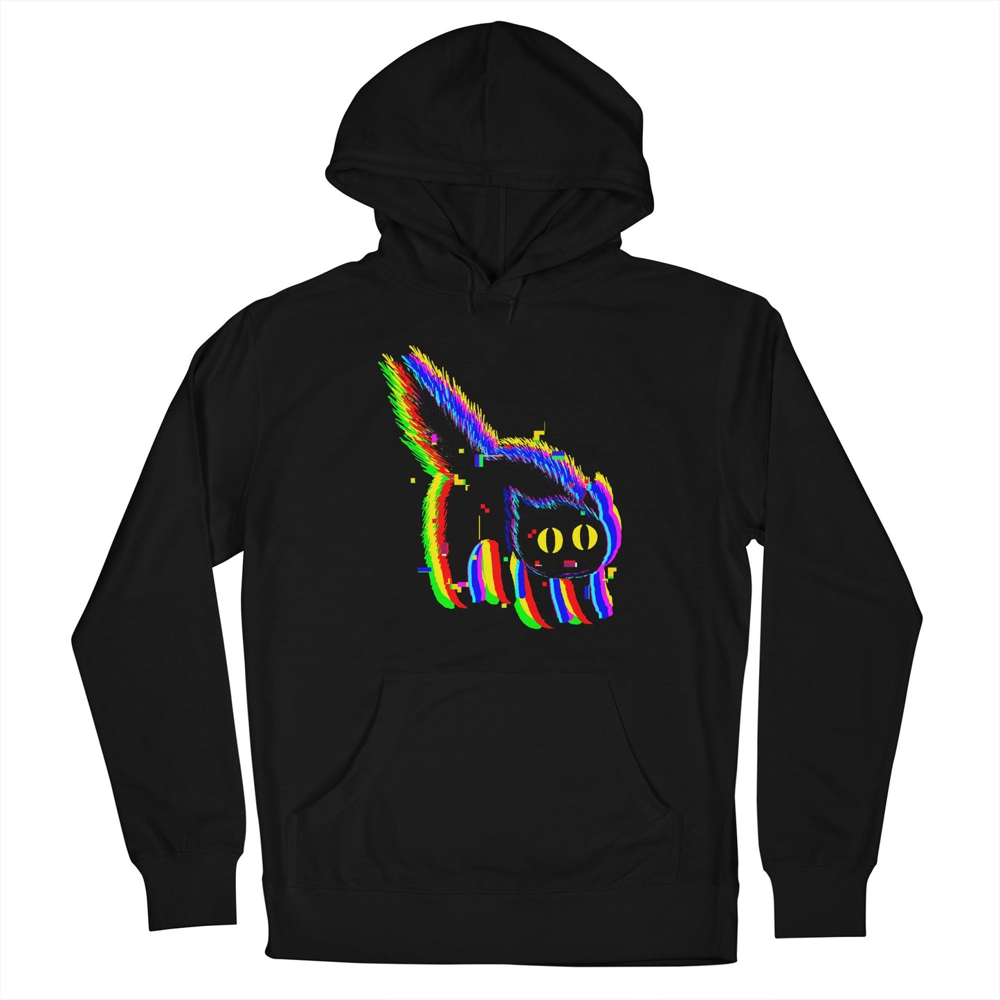 Technicat Glitch Cat Classic Unisex Hoodie