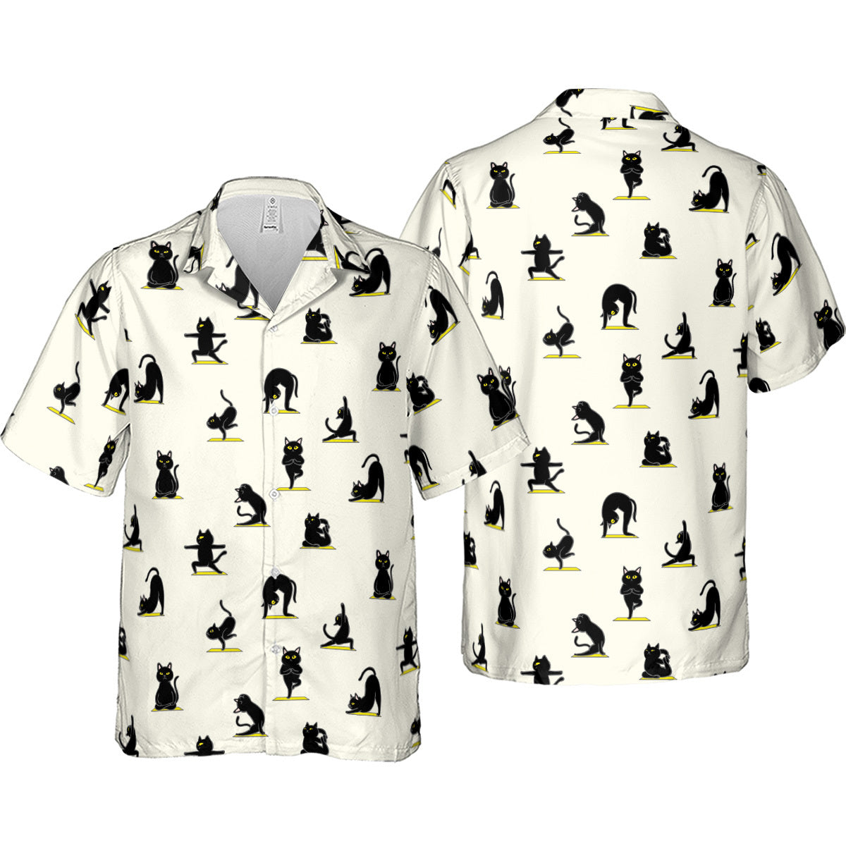 Bombay Cat Yoga Pattern Hawaiian Shirt