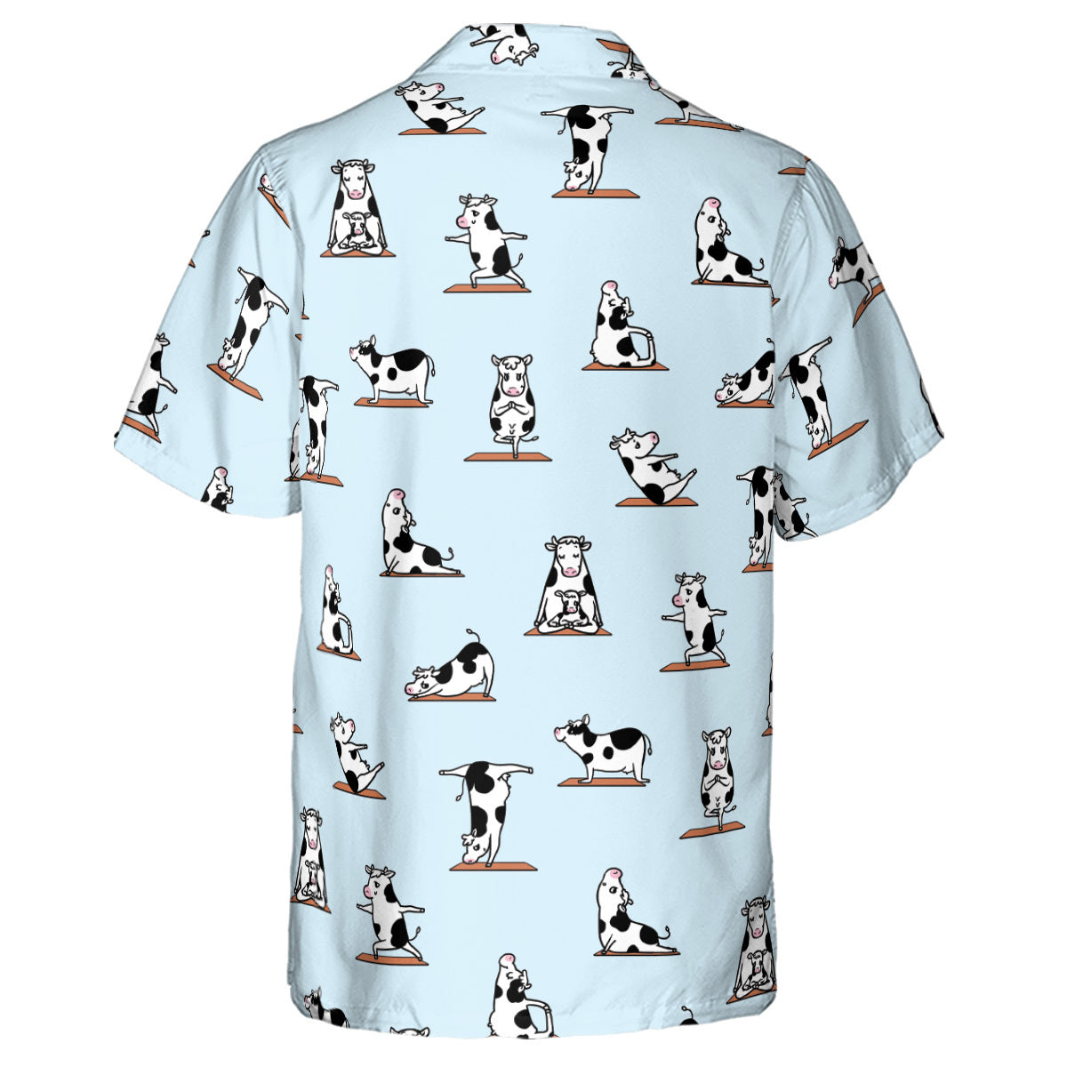 Moo Yoga Pattern Hawaiian Shirt