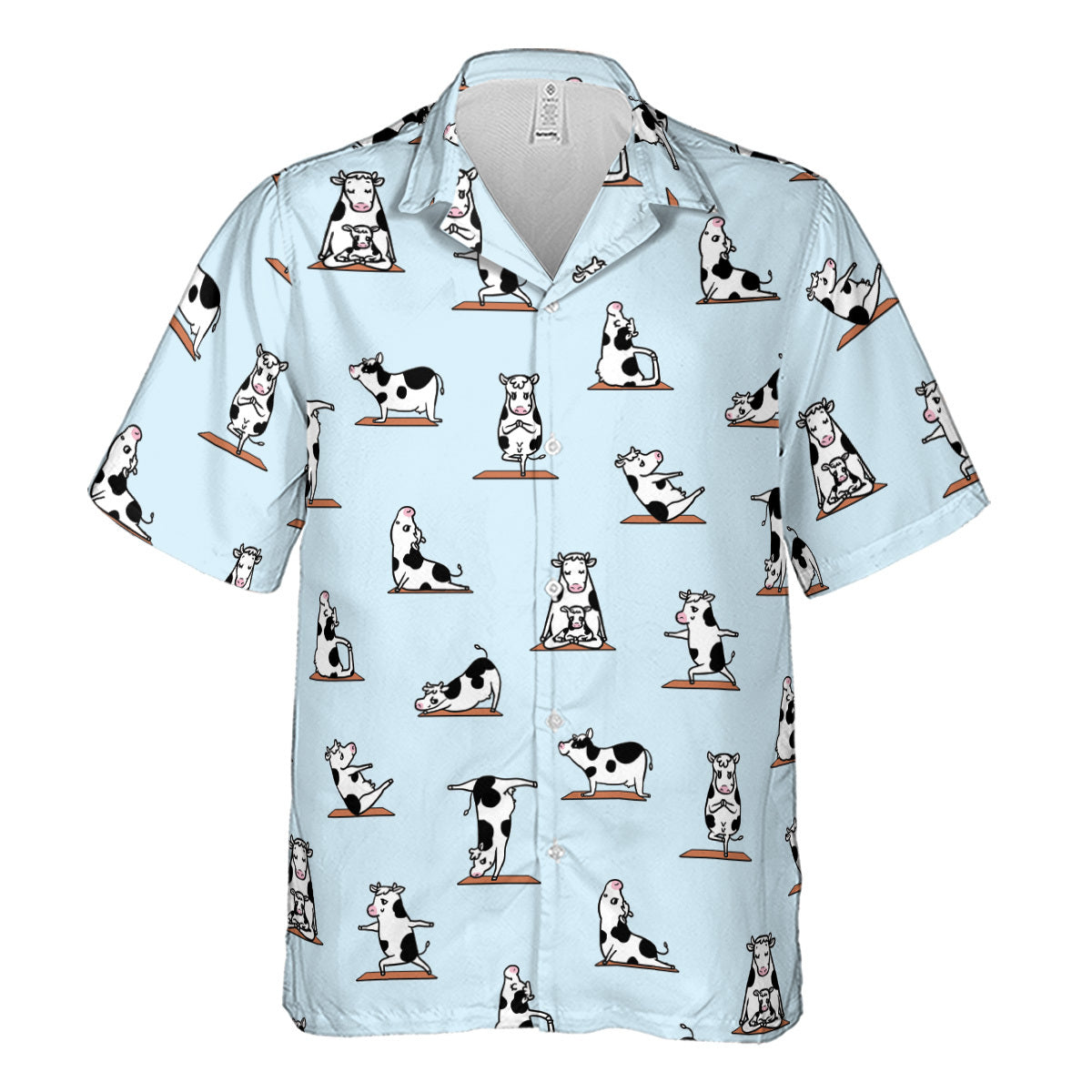 Moo Yoga Pattern Hawaiian Shirt