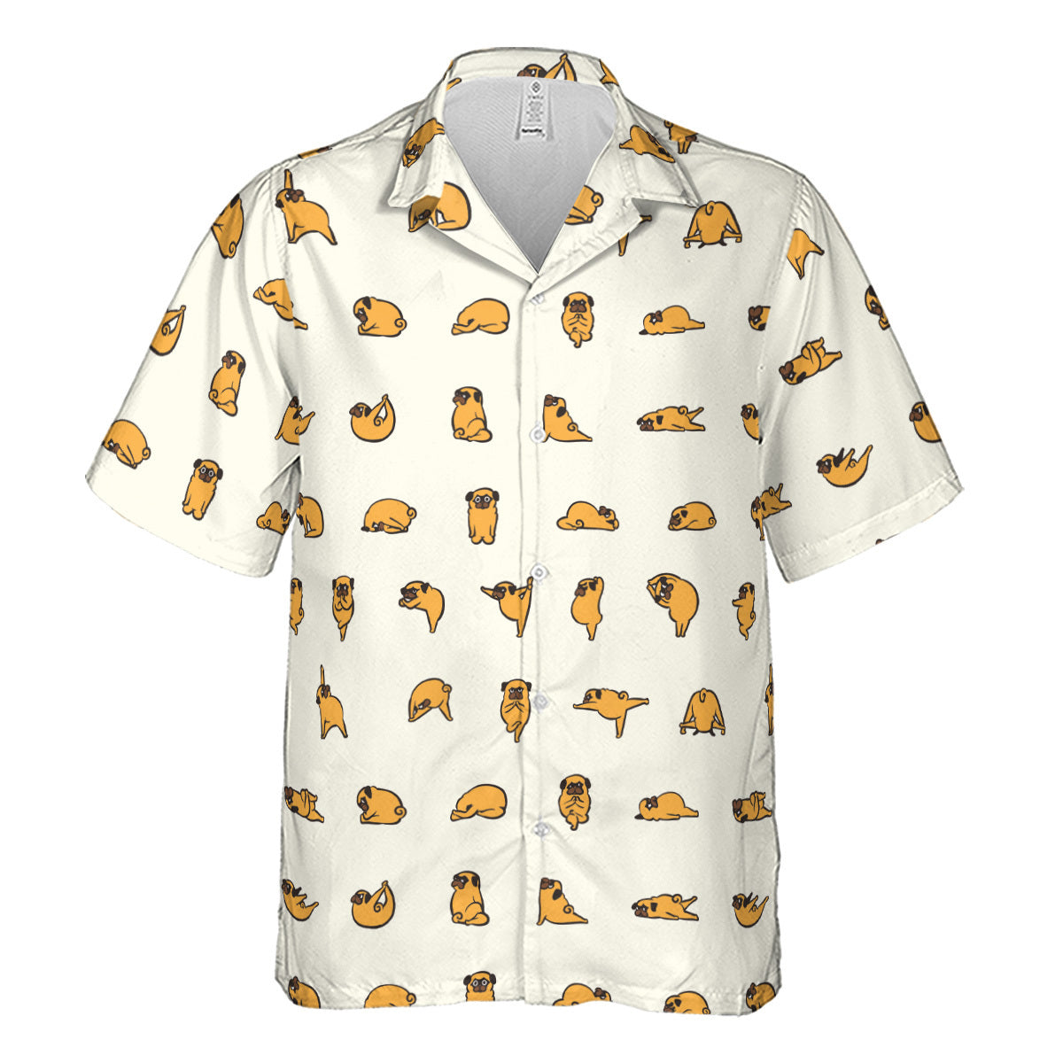 Pug Hot Yoga Pattern Hawaiian Shirt