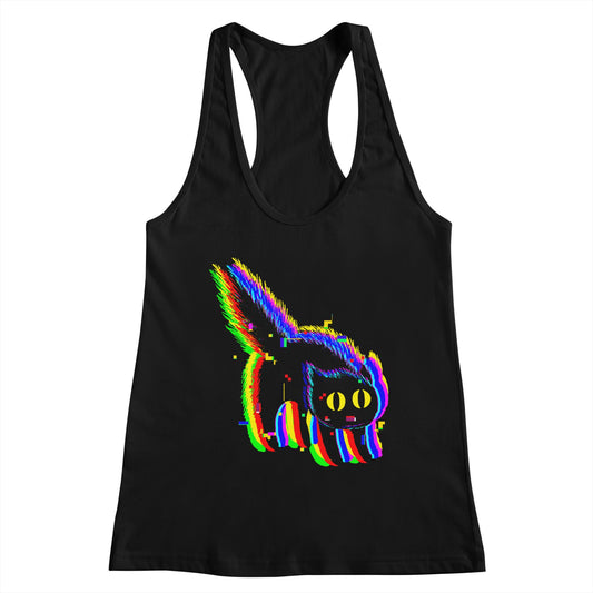 Technicat Glitch Cat Ladies' Racerback Tank